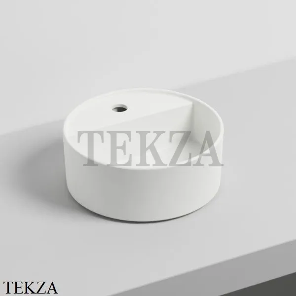 Cielo Theo Mini Round Раковина накладная с 1 отв. и без отв., без перелива LPLATFG TL, Talco белый матовый