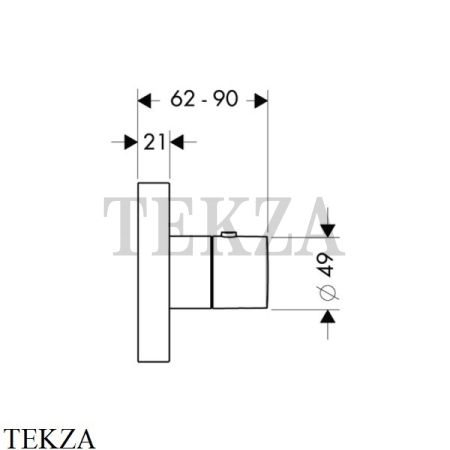 Axor ShowerCollection Термостат для душа, внешняя часть 10755800, нержавеющая сталь