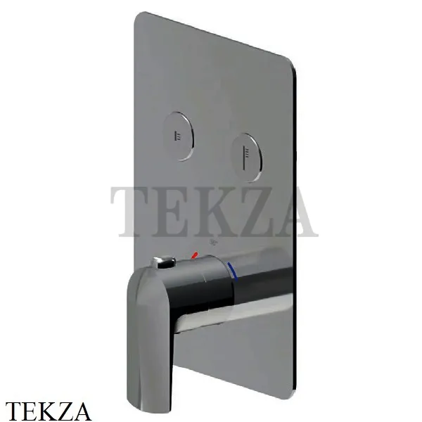Newform Delta Zero Термостат для душа 2 потока select, внешняя часть 70429E.58.063, PVD Gun Metal