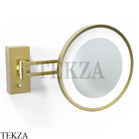 Decor Walther Round BS 36 LED Косметическое зеркало, 5х увеличение, от сети 0122182, золото матовое