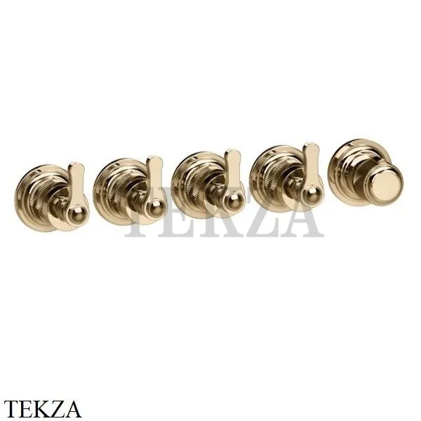 Gessi VENTI20 Термостат для душа, 4 потока, внешняя часть 65338-735, Warm Bronze PVD