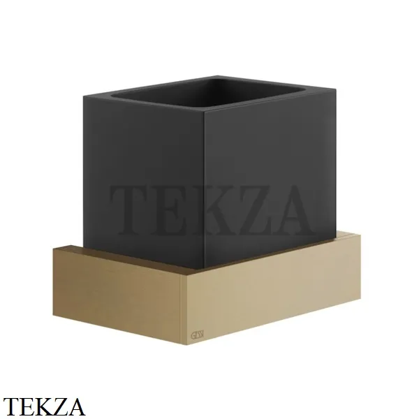 Gessi Rettangolo Стакан для щеток настенный, композит черный 20808-726, Warm Bronze Br.