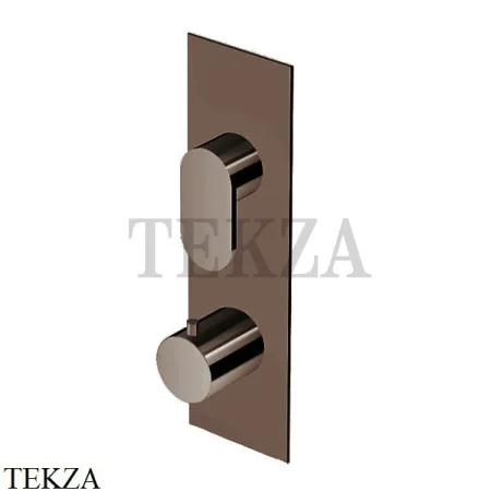 Zucchetti Octo Термостат для душа на 3 потока, внешняя часть ZOC646.P21, brushed chocolate PVD