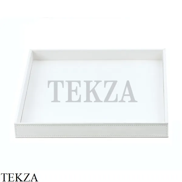 Decor Walther BROWNIE TAB Q Бокс для ванных принадлежностей 0932450, белый матовый, эко-кожа