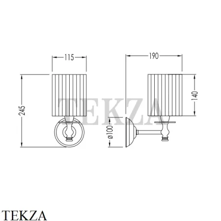 Devon&Devon DAISY 2 Светильник лампа с абажуром кремового цвета DEDAISY2CR, хром глянец