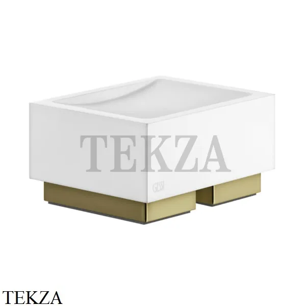 Gessi Rettangolo Мыльница настольная, композит белый 20825-710, Brass PVD