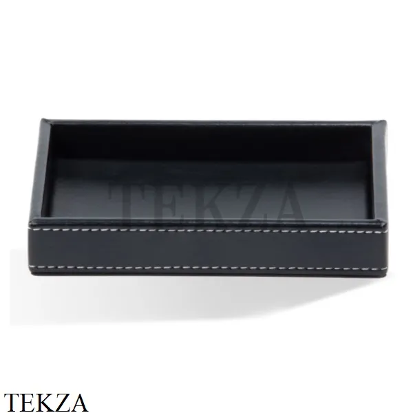 Decor Walther BROWNIE TAB S Бокс для ванных принадлежностей 0931060, черный матовый, эко-кожа