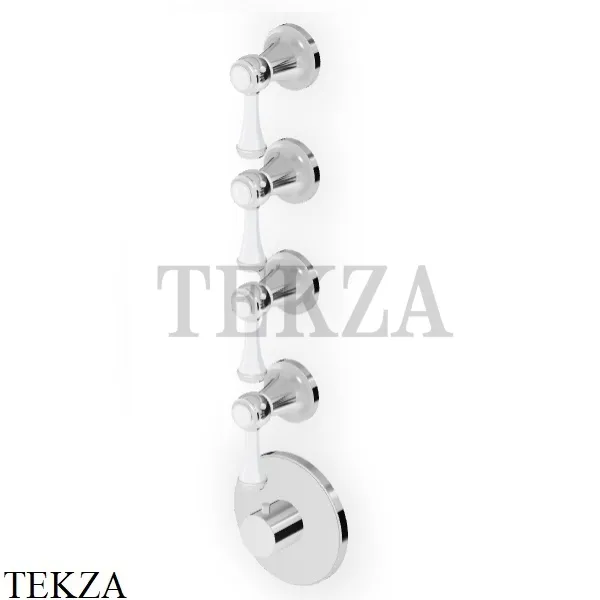 Zucchetti Agora Classic Термостат для душа, 4 выхода, внешняя часть ZAM662, хром глянец