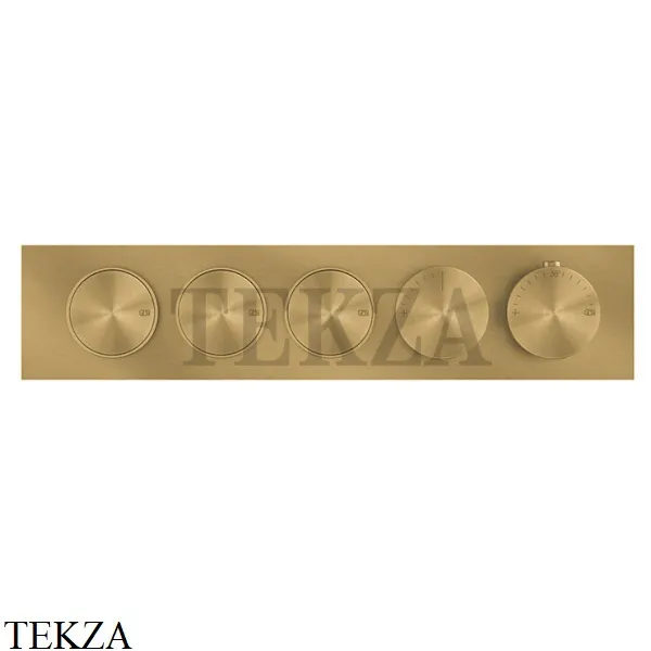 Gessi Origini ACCENT Термостат для душа 3 потока с кнопками, внешняя часть 66224-727, Brushed Brass