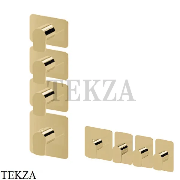 Newform HAKA Смеситель для душа, 3 потока, внешняя часть 69871E.35.099, Silky Gold