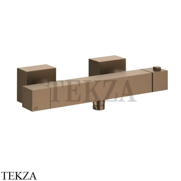Gessi Rettangolo K Смеситель термостатический для душа 19431-708, Copper Brushed