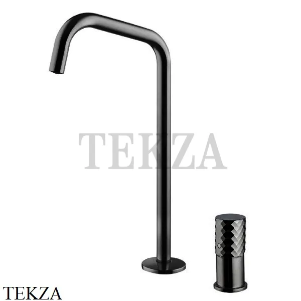 FIMA Carlo Frattini Spillo TECH X Смеситель для раковины, с донным клапаном F3271TNDXNS, черный матовый