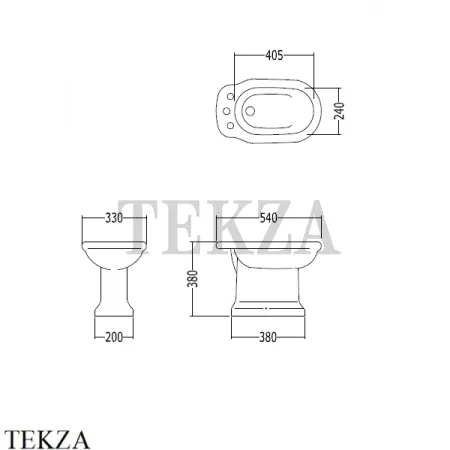 Devon&Devon Etoile Биде напольное с 1 отверстием под смеситель IBBID1FET, белый глянец