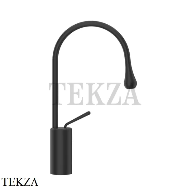 Gessi Goccia Смеситель для раковины высокий, без сливного гарнитура 33604-299, черный матовый