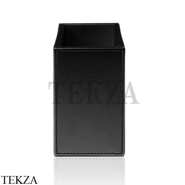 Decor Walther BROWNIE KOE Стакан настольный 0937460, черный матовый, эко-кожа