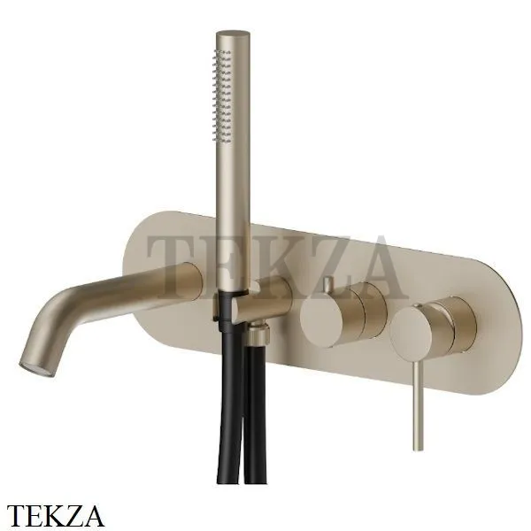 Newform XT Смеситель для ванны с гарнитуром, внешняя часть 4272E.M0.071, Gold satin