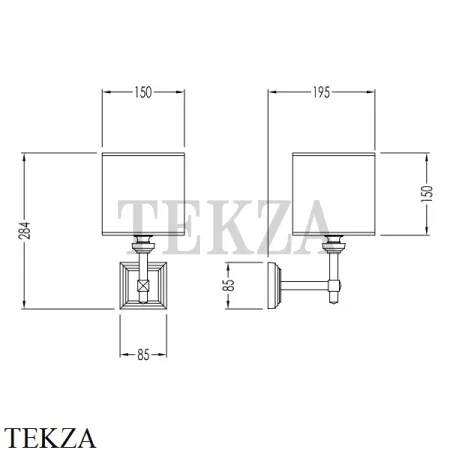 Devon&Devon TIME Светильник лампа ткань кремового цвета TM323CR, хром глянец