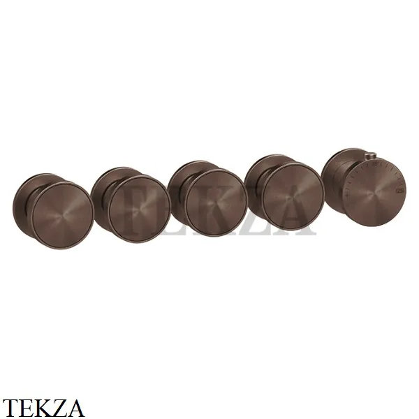 Gessi Origini WARM Термостат для душа 4 потока, внешняя часть 66338-845, Dark Bronze