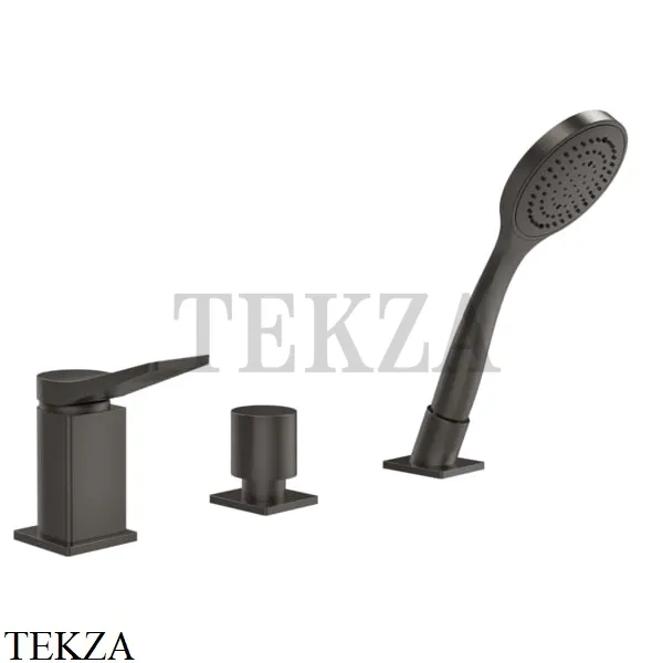 Gessi RILIEVO Смеситель для ванны с гарнитуром, без излива 59043-707, Black Metal Brushed