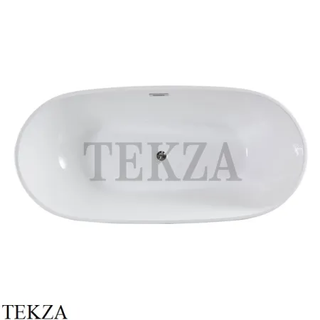 Vincea Ванна акриловая Vincea VBT-408-1600, слив-перелив в комплекте хром, цвет белый глянец