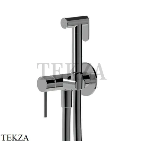 Newform Гигиенический душ с держателем и смесителем, 886.M0.070, Titanium satin
