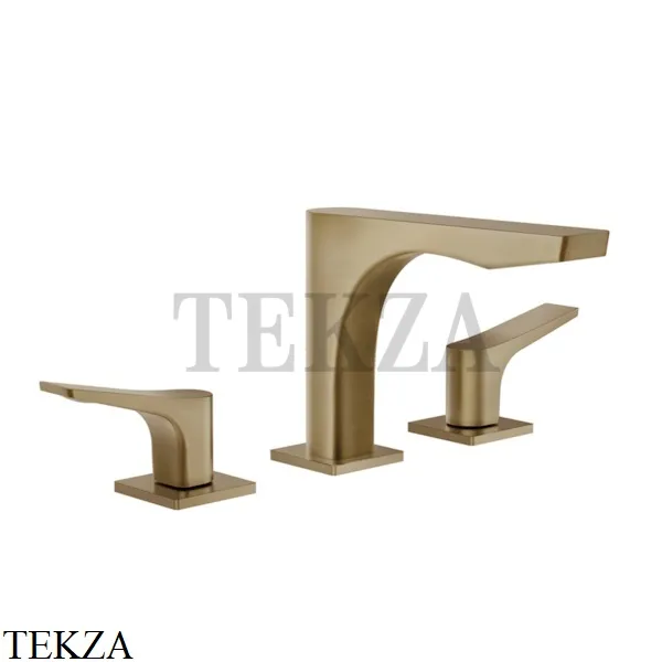Gessi RILIEVO Смеситель для раковины 3 отверстия, без донного клапана 59012-726, Warm Bronze Br