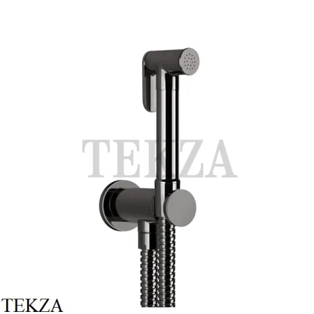 Gessi Гигиенический душ с выводом воды и держателем 14331-706, Black Metal
