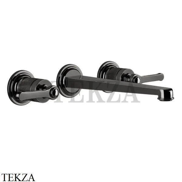 Gessi VENTI20 Смеситель для раковины на 3 отв. длинный, внешняя часть 65090-706, Black Metal