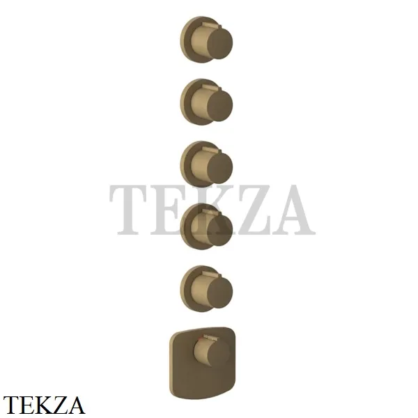 Gessi Ingranaggio-Anello Термостат для душа, 5 потоков, внешняя часть 43240-713, Antique Brass