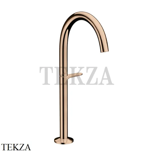 Axor ONE Смеситель для раковины Select 260, гарнитур Push‑Open 48030300, Polished Red Gold
