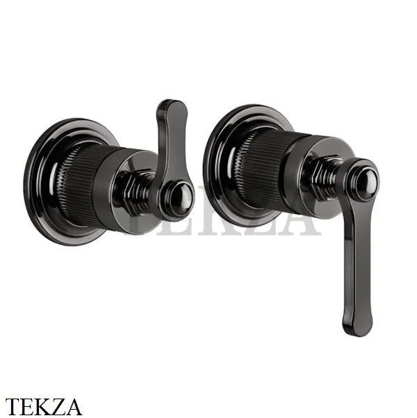 Gessi VENTI20 Смеситель для душа, 2 потока, вешняя часть 65038-706, Black Metal