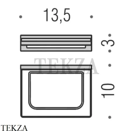 Colombo Look Мыльница подвесная, стекло матовое, B1601.RRO хром матовый