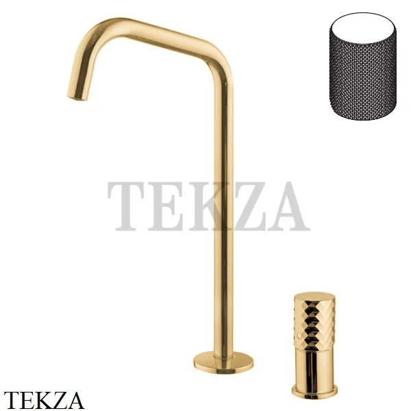 FIMA Carlo Frattini Spillo TECH G Смеситель для раковины, с донным клапаном F3271TNDGOS, Brushed gold