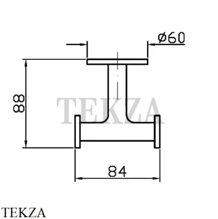 Zucchetti PAN Крючок двойной для халата и полотенец ZAC651.C8, никель глянец