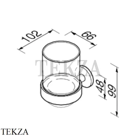 GEESA Nemox Black Стакан подвесной для зубных щеток 916502-06, черный матовый
