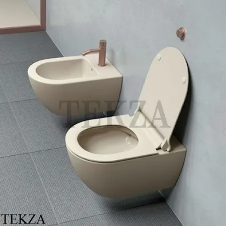 GSI PURA 55/F Унитаз подвесной ”Swirlflush” (безободковый) 881508, сиденье микролифт slim, Creta