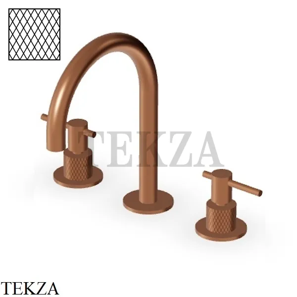 Zucchetti Helm Diagonal Смеситель для раковины, без донного клапана ZHL515.XP91G3, brushed copper PVD
