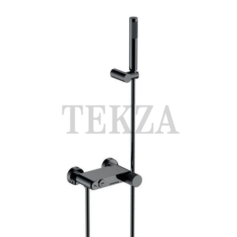 Boheme Stick Смеситель для ванны с изливом и гарнитуром Stick 123-SGM.3 Shine Gun Metall LINEA