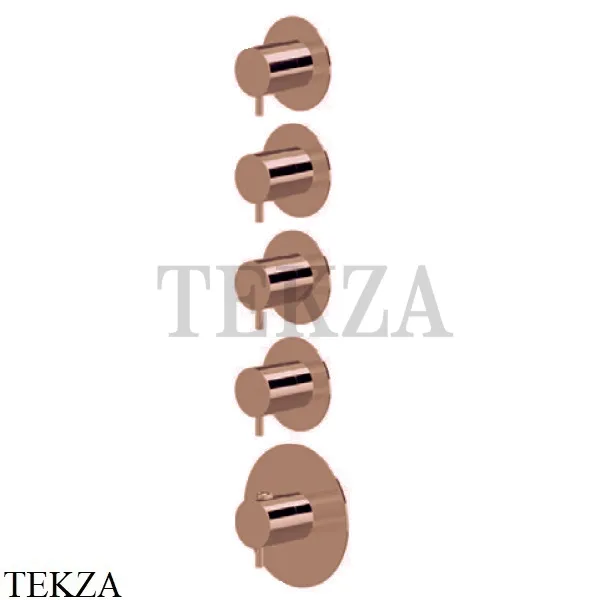 Newform XT Термостат для душа на 4 потока, внешняя часть, 67601E.58.061, PVD Copper bronze