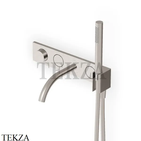 Zucchetti Hoop Термостат для ванны с гарнитуром, внешняя часть ZHO786.C3, brushed nickel