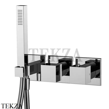 FIMA Carlo Frattini FIT Термостат на 2 потока, с гарнитуром, F3989X9CR, хром глянец