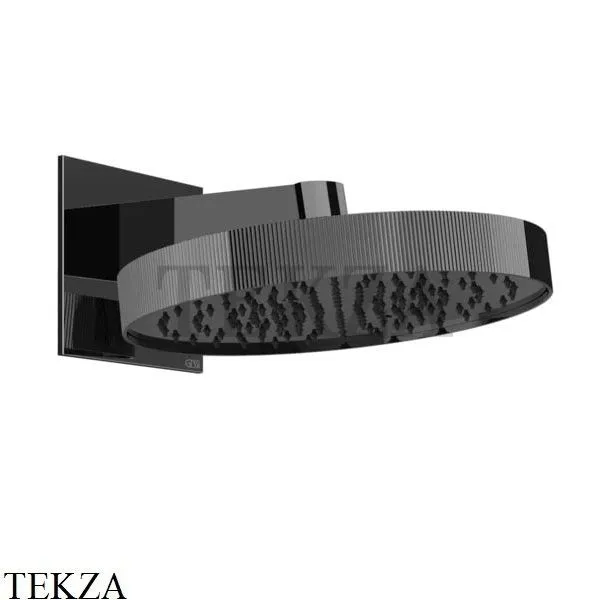 Gessi Inverso RIGATO Верхняя душевая лейка с кронштейном 63549-706, Black Metal PVD