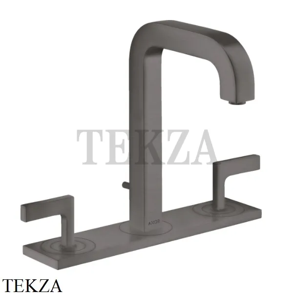 Axor Citterio Смеситель для раковины на 3 отверстия 170, с донным клапаном 39136340, Brushed Black Chrome