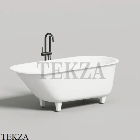 SALINI ORNELLA Oval KIT Ванна встраиваемая овальная из композита S-Sense 102412G, белый глянцевый