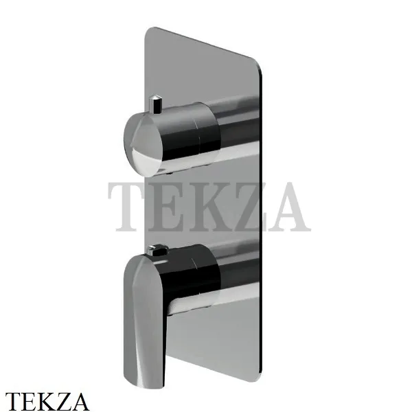 Newform Delta Zero Термостат для душа 2-3-4-5 потока, внешняя часть 69857E.58.063, PVD Gun Metal