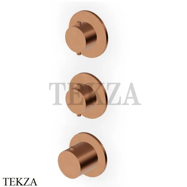 Zucchetti Helm Термостат для душа на 2 потока, внешняя часть ZHE802.XP91, brushed copper PVD
