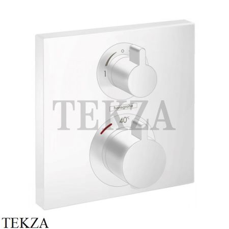 Hansgrohe Ecostat Square Термостат для душа на 2 потребителя, внешняя часть 15714700, матовый белый