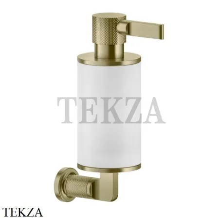Gessi INCISO accessories Дозатор для жидкого мыла или лосьона, белый 58513-727, Brushed Brass