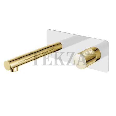 Boheme Stick Смеситель для раковины из стены, комплект Stick 125-WG.2 White TOUCH Gold