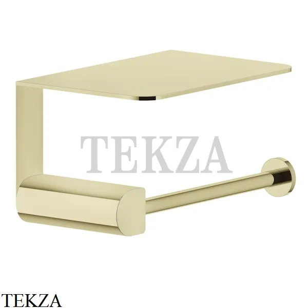 Gessi RILIEVO Держатель для туалетной бумаги с крышкой-полкой 59449-710, Brass PVD